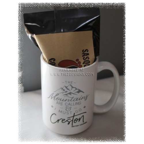 Creston BC Mug Gift  - With Sasquatch Coffee